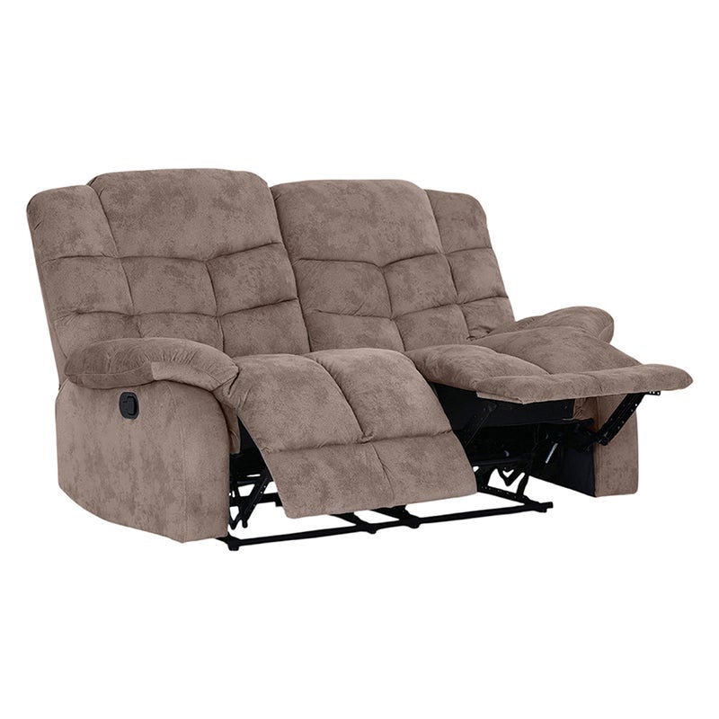 Royaloak Latina Italian Fabric Two Seater Recliner | Fabric | Tufting Design | High Backrest | Pocket Spring for Extra Comfort | Sturdy Footrest | Recliner with Rocker | Recliner 2 Seater - Image 3